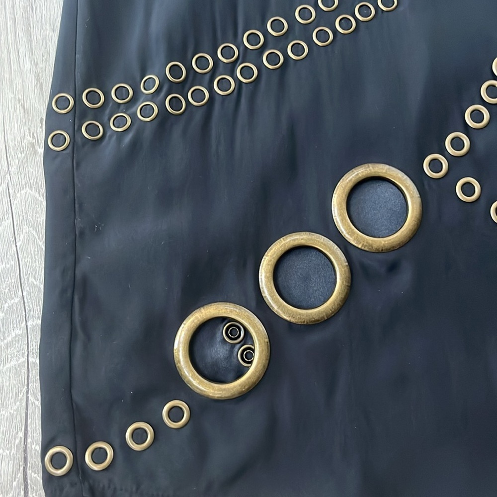 Vintage Y2K Haute Hippie Brass Embellished Dress 100% silk and Gromets - Picture 3 of 5